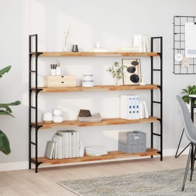 Estante flotante 2 uds madera acacia acabado aceite 120x20x4 cm by , Shelves and shelves - Ref: Foro24-3279592, Price: 100,85...