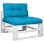 Cojines para palets 2 unidades tela azul de , Cojines para sillas y sofás - Ref: Foro24-360715, Precio: 55,58 €, Descuento: %