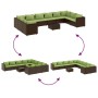 Set de sofás de jardín 11 pzas cojines ratán sintético marrón von , Gartensets - Ref: Foro24-3308358, Preis: 810,68 €, Rabatt: %