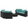 Set de sofás de jardín 7 pzas con cojines ratán sintético negro von , Gartensets - Ref: Foro24-3308436, Preis: 517,69 €, Raba...