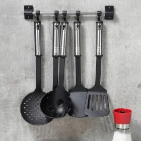 HI 6-piece black and silver metal kitchen utensil set by HI, kitchen spatulas - Ref: Foro24-435271, Price: 17,36 €, Discount: %