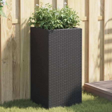 Jardinera de ratán sintético negra 40x40x80 cm von , Töpfe und Pflanzgefäße - Ref: Foro24-366413, Preis: 79,53 €, Rabatt: %