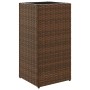 Jardinera de ratán sintético marrón 30x30x60 cm de , Maceteros y jardineras - Ref: Foro24-366411, Precio: 51,07 €, Descuento: %
