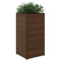 Jardinera de ratán sintético marrón 30x30x60 cm de , Maceteros y jardineras - Ref: Foro24-366411, Precio: 51,07 €, Descuento: %