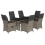 Set comedor jardín 7 pzas y cojines ratán sintético gris by , Garden sets - Ref: Foro24-3276744, Price: 788,94 €, Discount: %