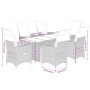 Set comedor jardín 7 pzas y cojines ratán sintético gris by , Garden sets - Ref: Foro24-3276744, Price: 788,94 €, Discount: %