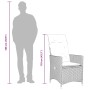 Set comedor jardín 7 pzas y cojines ratán sintético gris by , Garden sets - Ref: Foro24-3276744, Price: 788,94 €, Discount: %