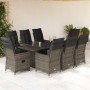 Set comedor jardín 9 pzas y cojines ratán sintético gris von , Gartensets - Ref: Foro24-3276746, Preis: 1,00 €, Rabatt: %