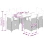 Set de mesa y sillas jardín 7 pzas con cojines ratán PE marrón von , Gartensets - Ref: Foro24-3277067, Preis: 818,07 €, Rabat...