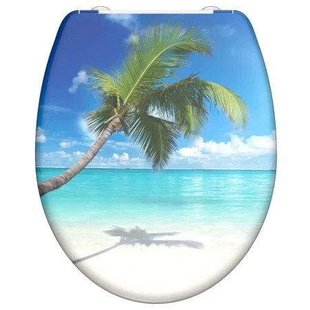 SCHÜTTE WC-Sitz aus Duroplast mit sanft schließendem Carribean-Druck von SCHÜTTE, Toiletten- und Bidetsitze - Ref: Foro24-435...