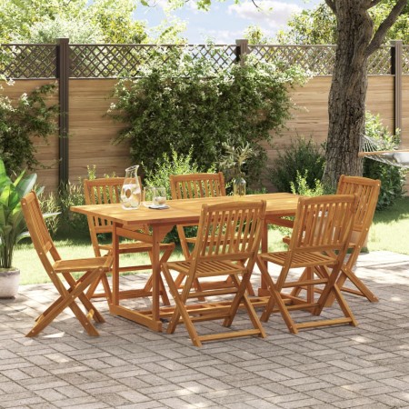 Juego comedor de jardín 7 pzas madera maciza acacia 180x90x75cm by , Garden sets - Ref: Foro24-3321530, Price: 498,92 €, Disc...
