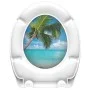 SCHÜTTE WC-Sitz aus Duroplast mit sanft schließendem Carribean-Druck von SCHÜTTE, Toiletten- und Bidetsitze - Ref: Foro24-435...