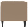 Sillón Chesterfield de cuero artificial marrón capuchino by , Sofas - Ref: Foro24-372657, Price: 166,92 €, Discount: %