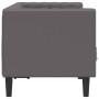 Sofá Chesterfield de 2 plazas cuero artificial gris by , Sofas - Ref: Foro24-372662, Price: 268,10 €, Discount: %