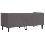 Sofá Chesterfield de 2 plazas cuero artificial gris by , Sofas - Ref: Foro24-372662, Price: 268,10 €, Discount: %