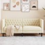 Sofá Chesterfield de 2 plazas cuero artificial blanco crema by , Sofas - Ref: Foro24-372660, Price: 281,01 €, Discount: %
