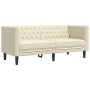Sofá Chesterfield de 2 plazas cuero artificial blanco crema by , Sofas - Ref: Foro24-372660, Price: 281,01 €, Discount: %