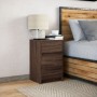 Mesita de noche con luces LED madera de ingeniería roble marrón by , Nightstands - Ref: Foro24-852018, Price: 63,78 €, Discou...