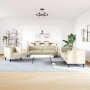 Juego de sofás Chesterfield 3 piezas cuero sintético crema von , Sofas - Ref: Foro24-3209268, Preis: 728,27 €, Rabatt: %