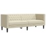 Juego de sofás Chesterfield 3 piezas cuero sintético crema von , Sofas - Ref: Foro24-3209268, Preis: 728,27 €, Rabatt: %