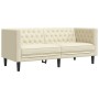 Juego de sofás Chesterfield 3 piezas cuero sintético crema von , Sofas - Ref: Foro24-3209268, Preis: 728,27 €, Rabatt: %