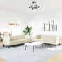 Juego de sofás Chesterfield 2 piezas cuero sintético crema von , Sofas - Ref: Foro24-3209275, Preis: 566,13 €, Rabatt: %