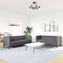 Juego de sofás Chesterfield 2 piezas cuero sintético gris de , Sofás - Ref: Foro24-3209277, Precio: 550,32 €, Descuento: %