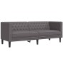 Juego de sofás Chesterfield 2 piezas cuero sintético gris de , Sofás - Ref: Foro24-3209277, Precio: 550,32 €, Descuento: %