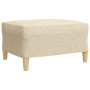 Juego de sofás con reposapiés 3 piezas tela crema von , Sofas - Ref: Foro24-3278329, Preis: 547,03 €, Rabatt: %
