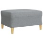 Juego de sofás 3 pzas con reposapiés y cojines tela gris claro von , Sofas - Ref: Foro24-3278343, Preis: 555,40 €, Rabatt: %