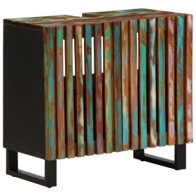 Armario de lavabo para baño madera maciza de acacia 62x34x58 cm de , Muebles de baño - Ref: Foro24-377533, Precio: 128,51 €, ...