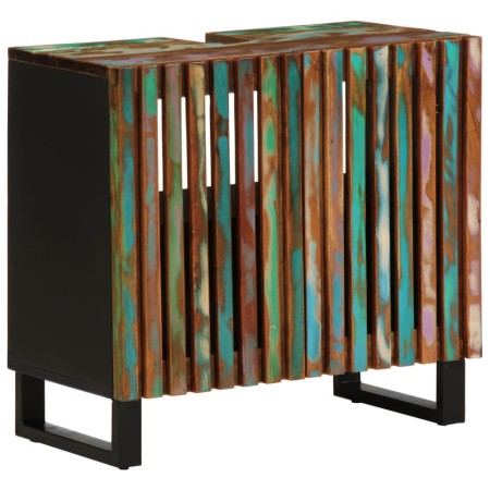 Armario de lavabo para baño madera maciza de acacia 62x34x58 cm de , Muebles de baño - Ref: Foro24-377533, Precio: 128,19 €