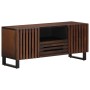 Mueble de TV madera maciza mango marrón 100x34x46 cm de , Almacenamiento para CD y DVD - Ref: Foro24-377506, Precio: 139,13 €...