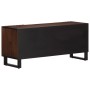 Mueble de TV madera maciza mango marrón 100x34x46 cm de , Almacenamiento para CD y DVD - Ref: Foro24-377506, Precio: 139,13 €...