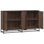 Aparador madera de ingeniería marrón roble 134x35x76 cm von , Sideboards - Ref: Foro24-3300819, Preis: 144,05 €, Rabatt: %