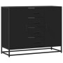 Aparador de madera de ingeniería negro 92x35x76 cm von , Sideboards - Ref: Foro24-3300825, Preis: 115,03 €, Rabatt: %