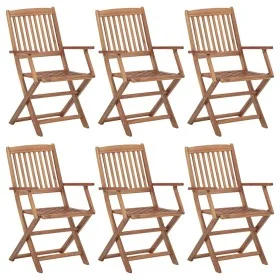 Klappbare Gartenstühle 6 Stück aus massivem Akazienholz von vidaXL, Gartenstühle - Ref: Foro24-3065521, Preis: 292,78 €, Raba...