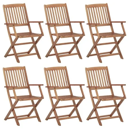 Klappbare Gartenstühle 6 Stück aus massivem Akazienholz von vidaXL, Gartenstühle - Ref: Foro24-3065521, Preis: 292,78 €, Raba...
