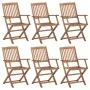 Klappbare Gartenstühle 6 Stück aus massivem Akazienholz von vidaXL, Gartenstühle - Ref: Foro24-3065521, Preis: 292,78 €, Raba...