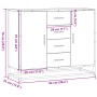 Aparador de madera de ingeniería negro 92x35x76 cm von , Sideboards - Ref: Foro24-3300825, Preis: 115,03 €, Rabatt: %