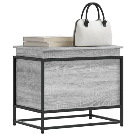 Caja de almacenaje con tapa madera gris Sonoma 60x40x51,5 cm de , Cestas para almacenaje - Ref: Foro24-848797, Precio: 55,28 ...