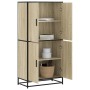 Aparador alto madera de ingeniería roble Sonoma 68x35x139 cm by , Sideboards - Ref: Foro24-3300831, Price: 128,93 €, Discount: %