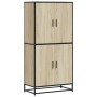 Aparador alto madera de ingeniería roble Sonoma 68x35x139 cm by , Sideboards - Ref: Foro24-3300831, Price: 128,93 €, Discount: %