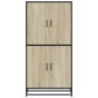 Aparador alto madera de ingeniería roble Sonoma 68x35x139 cm by , Sideboards - Ref: Foro24-3300831, Price: 128,93 €, Discount: %