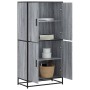 Aparador alto madera de ingeniería gris Sonoma 68x35x139 cm by , Sideboards - Ref: Foro24-3300833, Price: 135,18 €, Discount: %