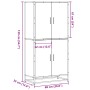 Aparador alto madera de ingeniería gris Sonoma 68x35x139 cm by , Sideboards - Ref: Foro24-3300833, Price: 135,18 €, Discount: %