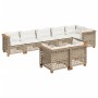 Set aus Gartensofas und Kissen 8-teilig synthetisches Rattan beige von , Gartensets - Ref: Foro24-3261892, Preis: 709,10 €, R...
