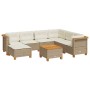 Set de sofás de jardín y cojines 8 piezas ratán sintético beige by , Garden sets - Ref: Foro24-3261943, Price: 557,82 €, Disc...