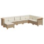 Set de sofás de jardín y cojines 8 piezas ratán sintético beige von , Gartensets - Ref: Foro24-3261955, Preis: 581,20 €, Raba...