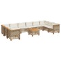 Set de sofás de jardín 11pzas con cojines ratán sintético beige von , Gartensets - Ref: Foro24-3262030, Preis: 882,45 €, Raba...